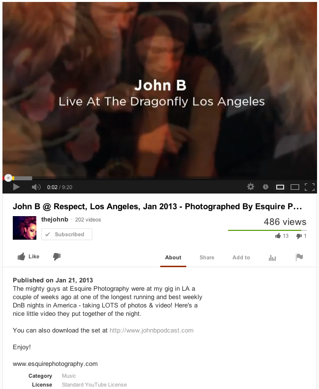 John B Mention on You Tube Of International Photographer David Esquire With Esquire Photography